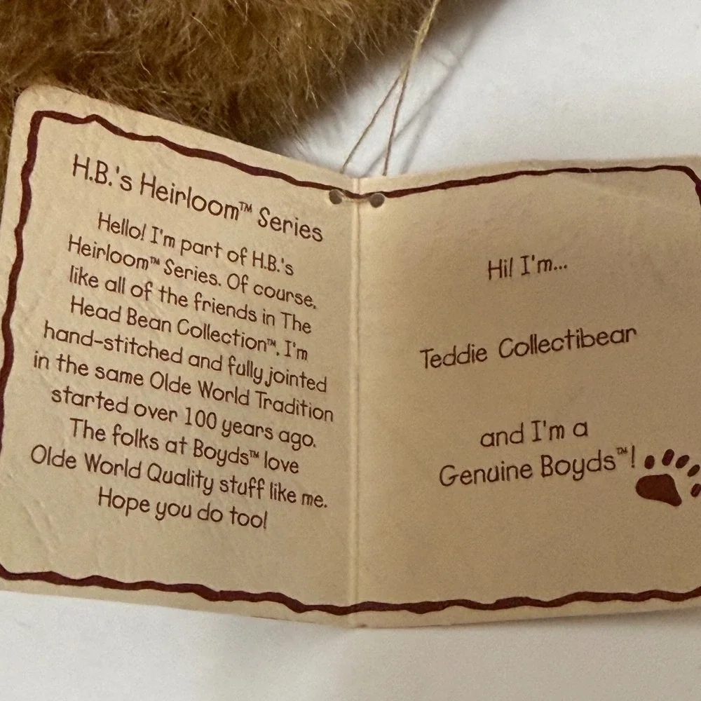 Boyds Bears Longaberger 2003 Limited Edition Teddie Collectibear Jointed‎ Plush